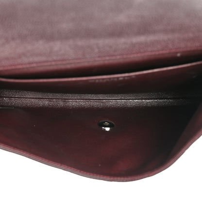 Chanel Caviar Quilted Clutch With Chain Flap Burgundy 5 of 13