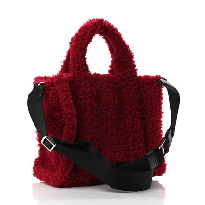 Marc Jacobs Polyester Cotton Mini The Teddy Traveler Tote Bag Red Wine 3 of 9