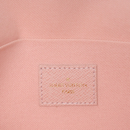 Louis Vuitton Damier Azur Pochette Felicie Chain Wallet Rose Ballerine 7 of 10