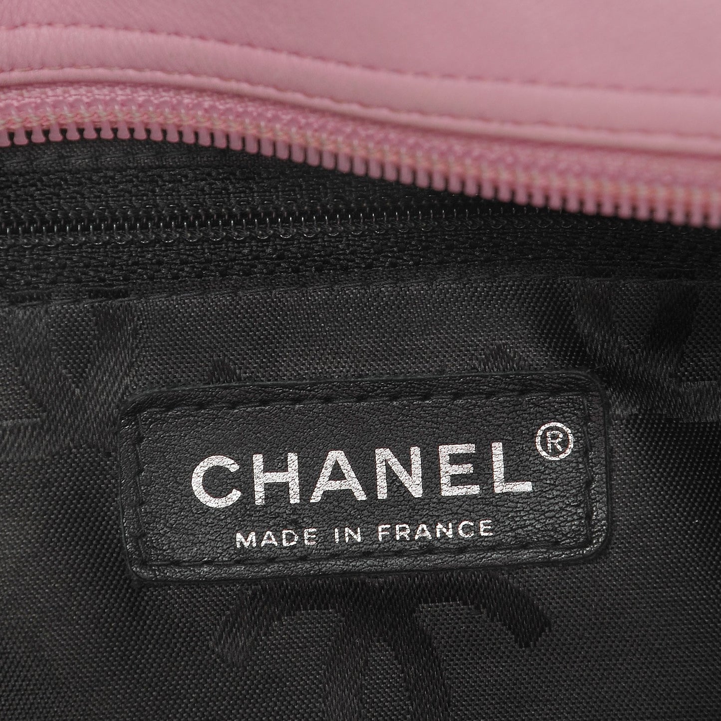 Calfskin Quilted Large Cambon Bowler Pink Black
