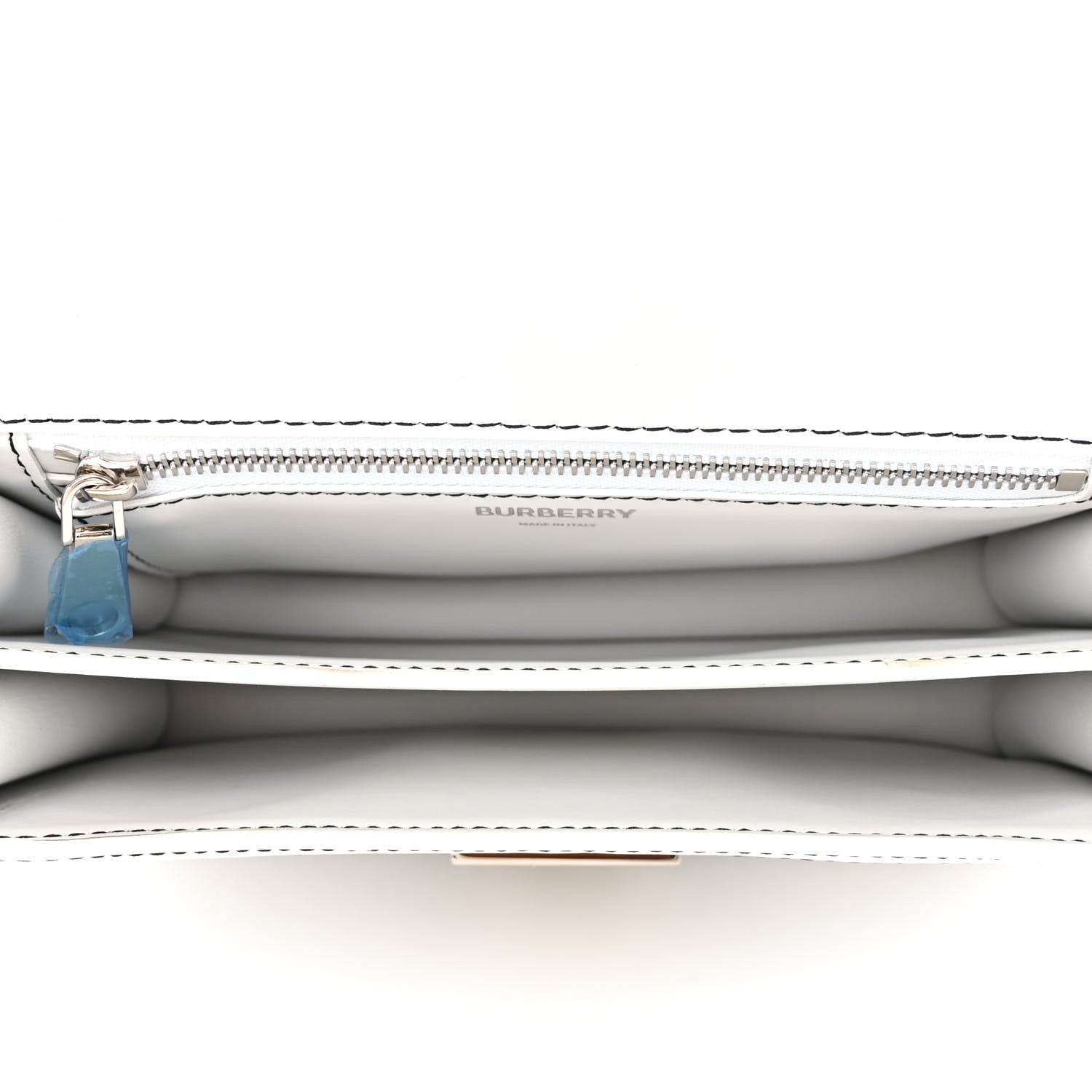 Burberry Calfskin Monogram Embossed Small TB Chain Bag Optic White 5 of 13