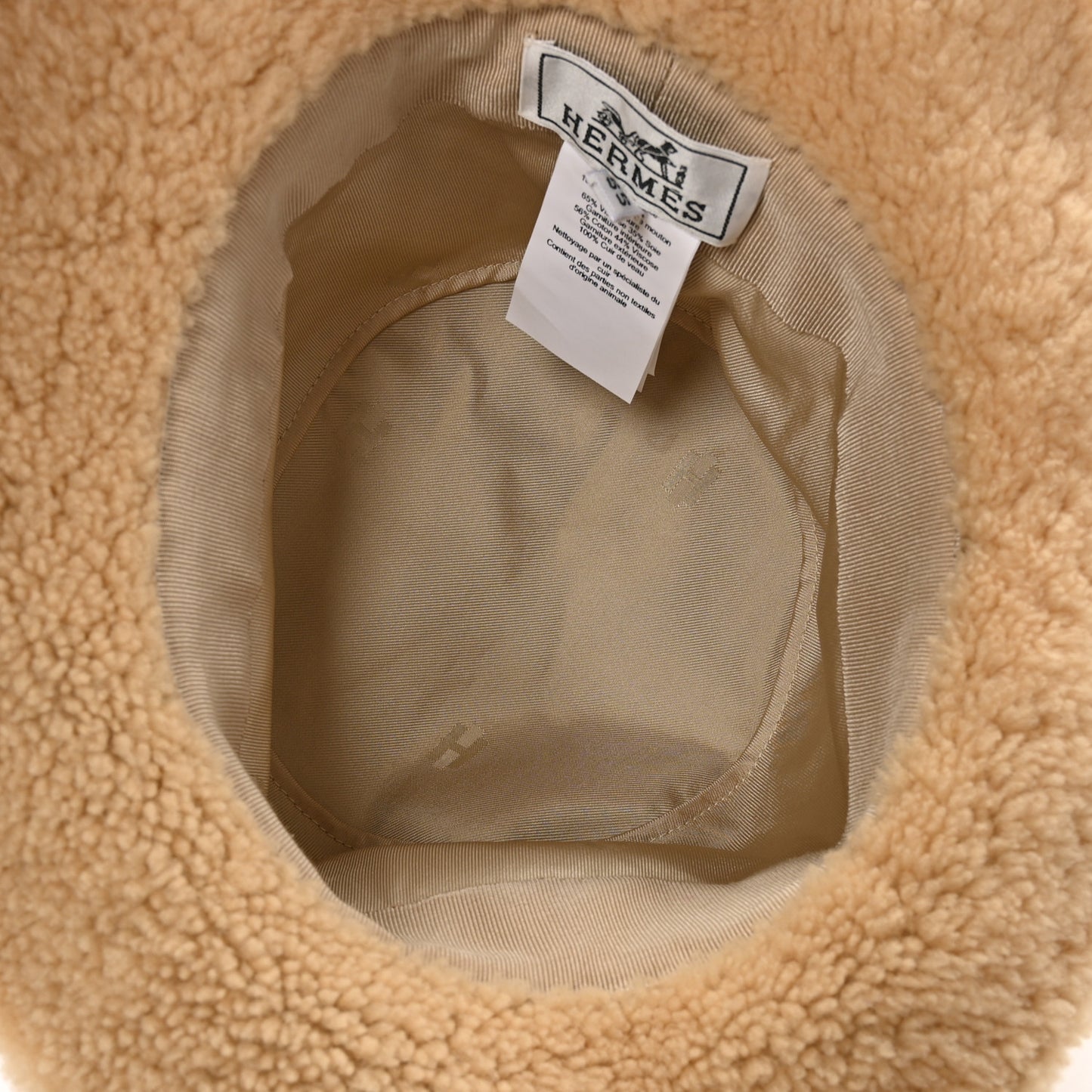 Shearling Womens Fauve Bucket Hat 55 Marron Tonka