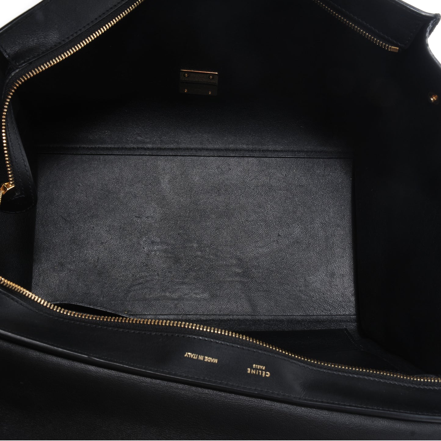 Crocodile Embossed Small Trapeze Black