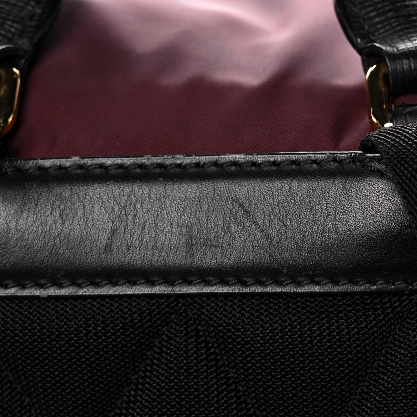 Nylon Medium Rucksack Backpack Burgundy Red