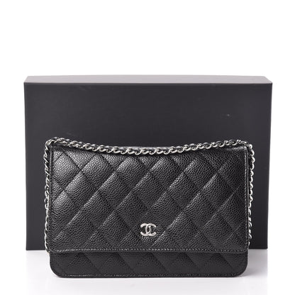 Chanel Caviar Quilted Wallet On Chain WOC Black 12 of 12