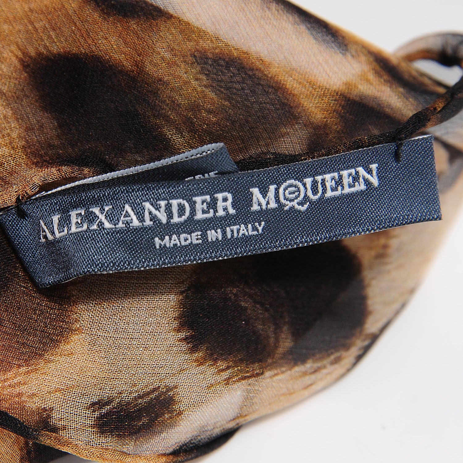 Alexander McQueen Cashmere Silk Leopard Skull Pashmina Scarf 5 of 7