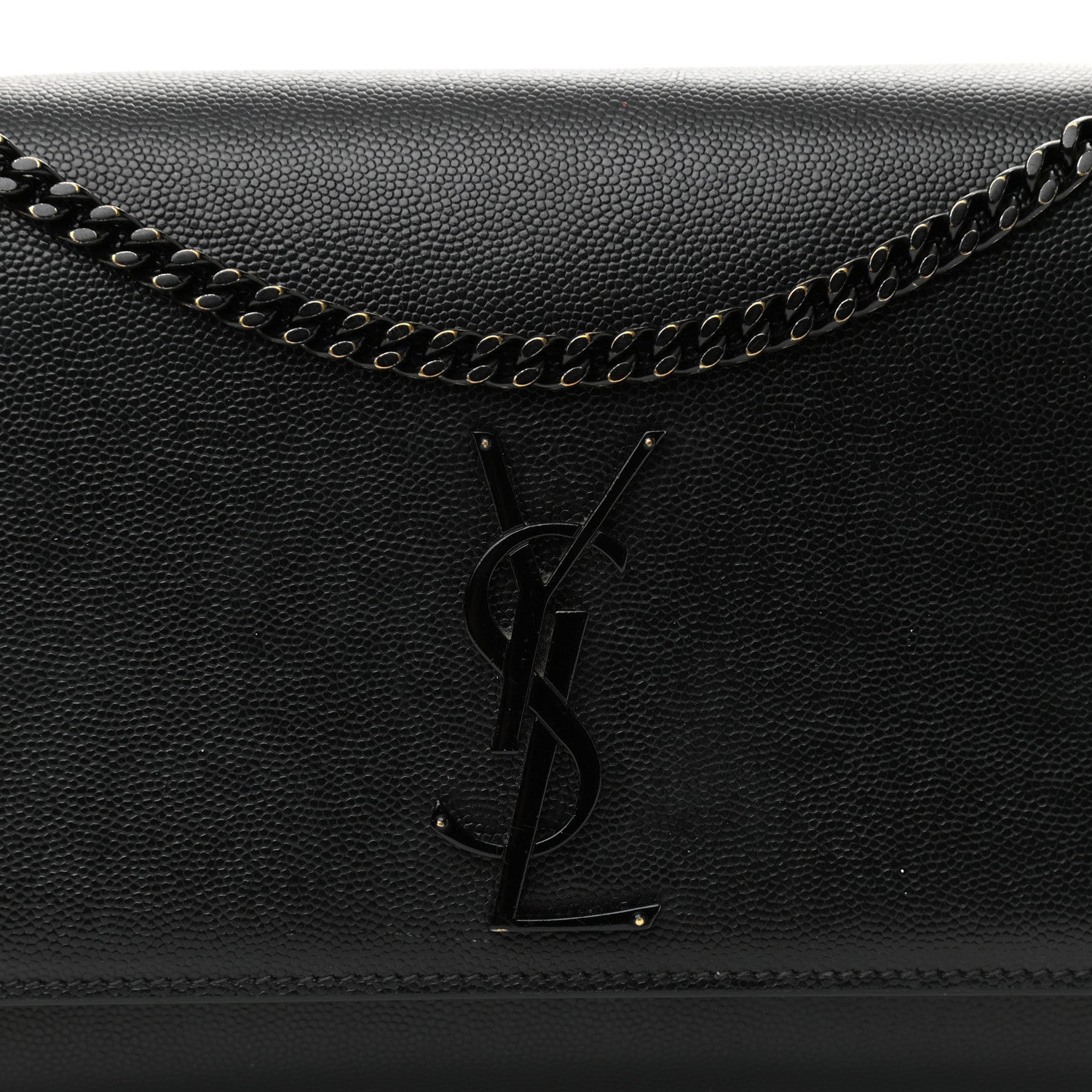 Saint Laurent Grain De Poudre Medium Classic Monogram Kate Satchel Black 8 of 12