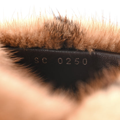 Louis Vuitton Mink Fur Bom Dia Slippers 36 Cognac 8 of 9