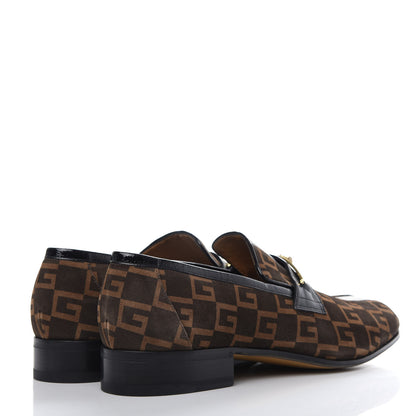 Gucci Vernice Naplack Suede Mens Square G Loafers 11 Black Sigaro 4 of 12