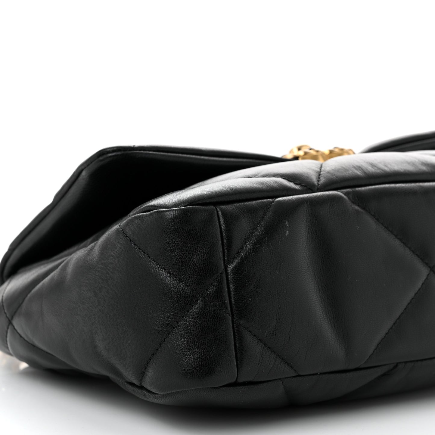 Goatskin Quilted Medium Chanel 19 Flap Black