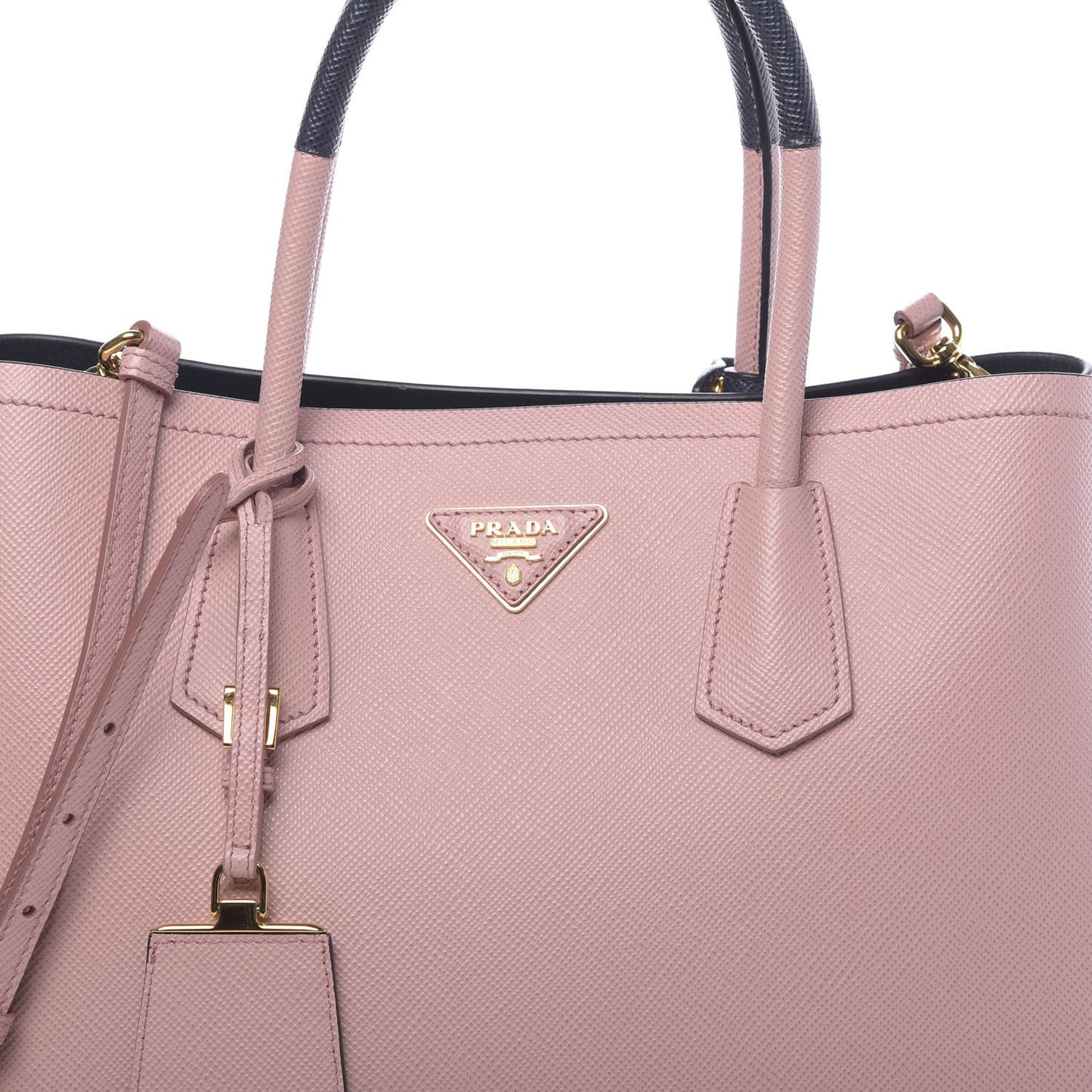 Saffiano Cuir Medium Bi-Color Double Bag Pesco Baltico