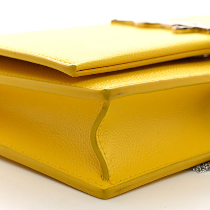 Saint Laurent Grain De Poudre Classic Monogram Kate Tassel Chain Wallet Mimosa 9 of 10