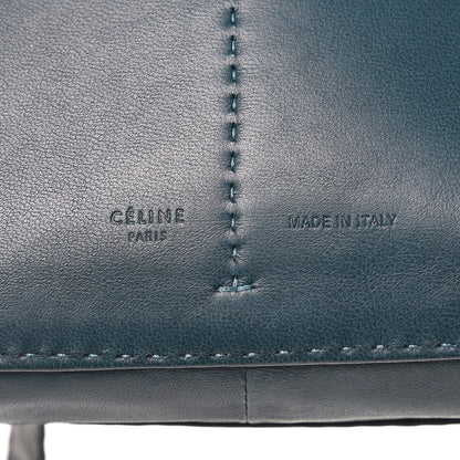 Celine Soft Lambskin Pouch Croissant Shoulder Bag Petrol 8 of 8