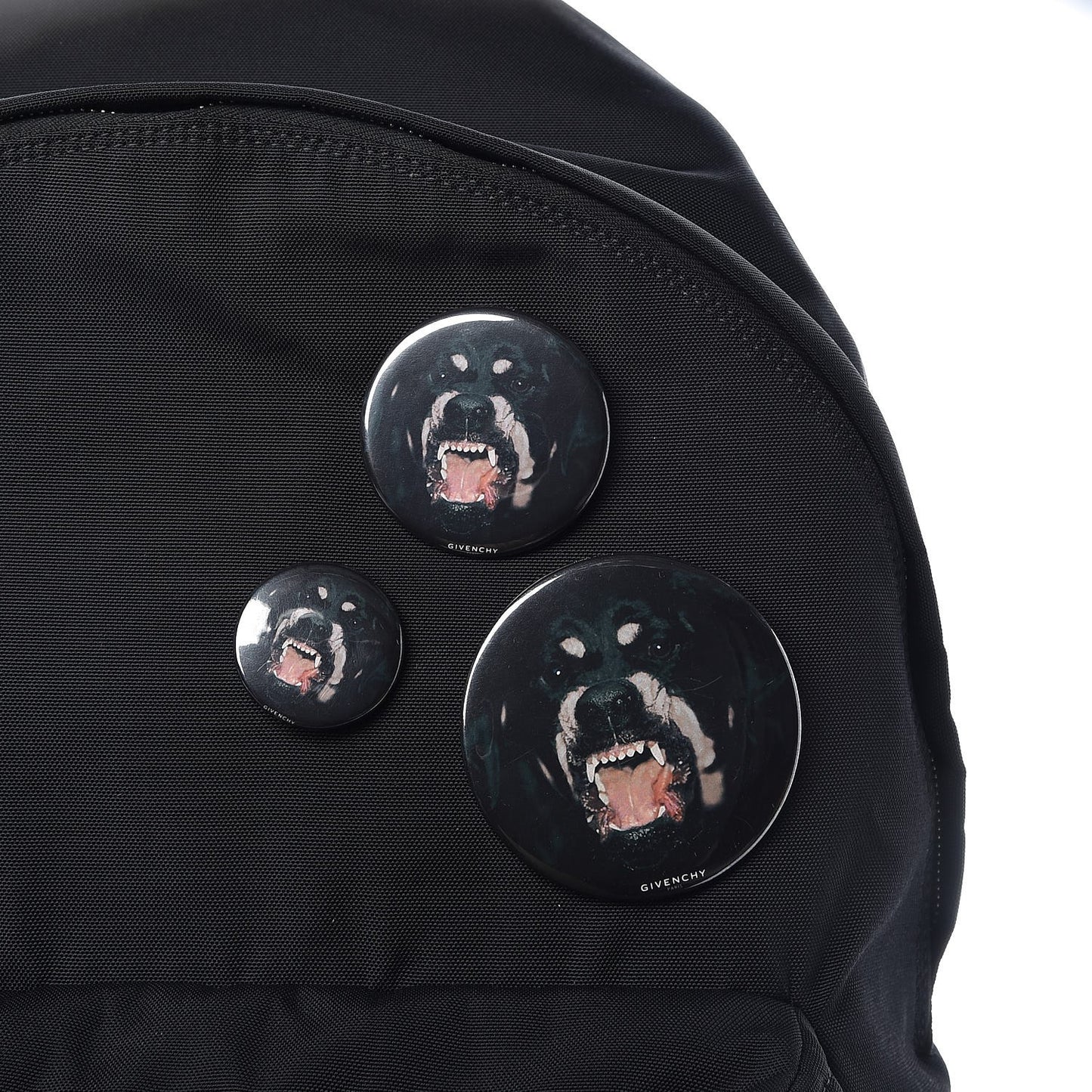 Cotton Metal Plate Backpack Black