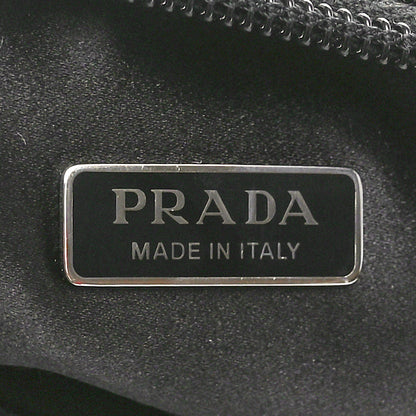 Prada Satin Crystal Mini Re-Edition 2000 Bag Black 6 of 9