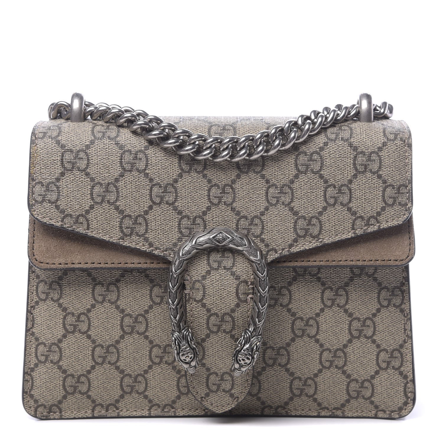 Gucci GG Supreme Monogram Mini Dionysus Shoulder Bag Taupe 1 of 12