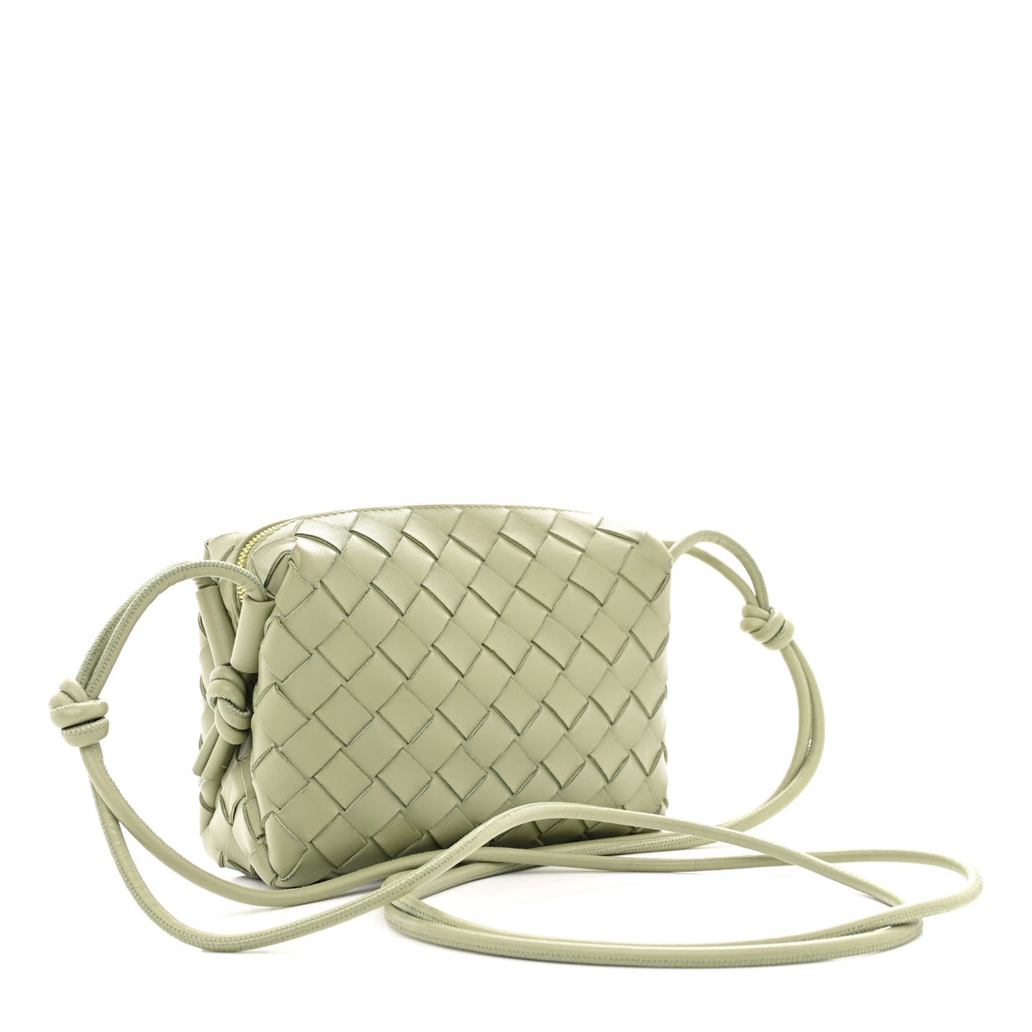 Nappa Intrecciato Mini Loop Camera Bag Travertine