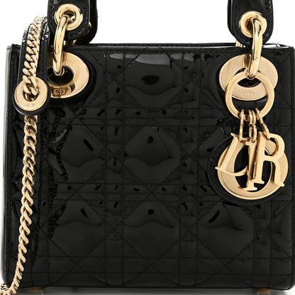 Christian Dior Patent Cannage Mini Lady Dior Black 8 of 15