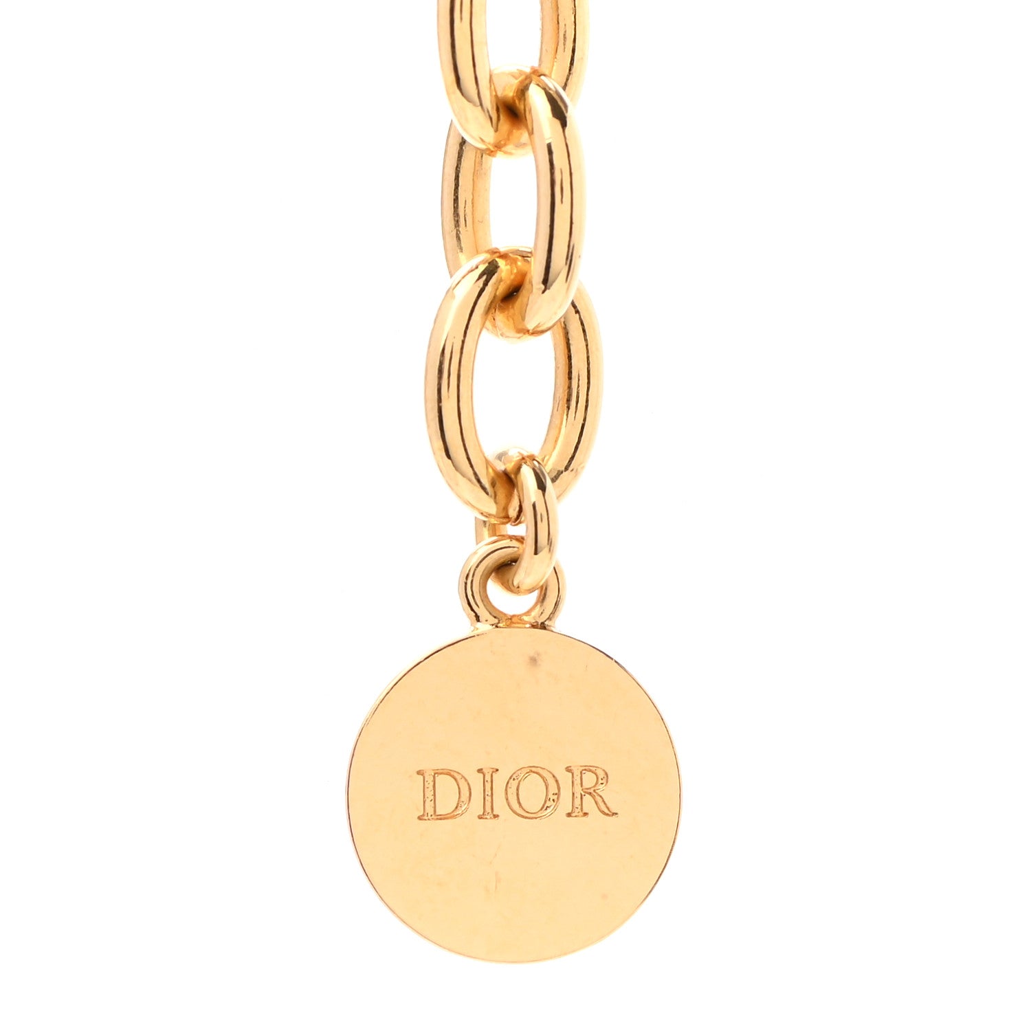 Christian Dior Metal Danseuse Etoile Chain Choker Necklace Gold 4 of 4