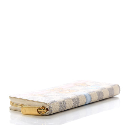Louis Vuitton Damier Azur Summer Trunks Clemence Wallet 4 of 7