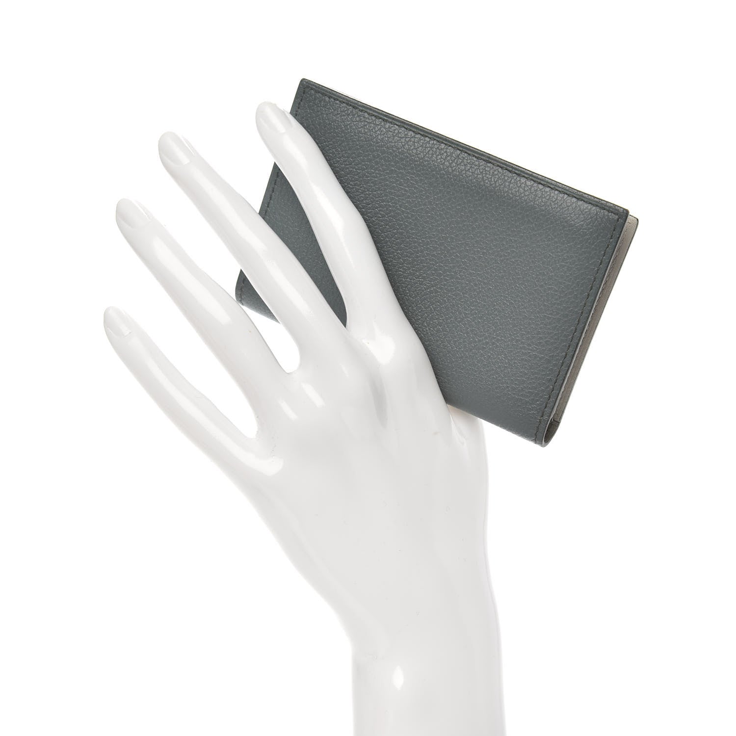 Hermes Evercolor MC2 Euclide Card Holder Case Vert Amande Gris Perle 2 of 7