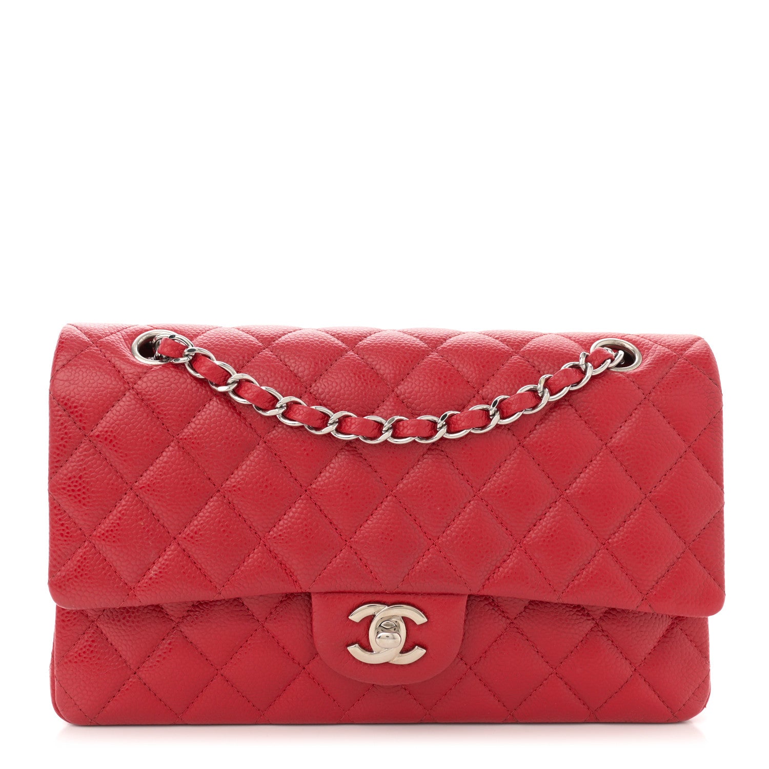 Chanel Caviar Quilted Medium Double Flap Red 1 of 13