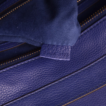 Celine Drummed Calfskin Mini Luggage Indigo 7 of 11