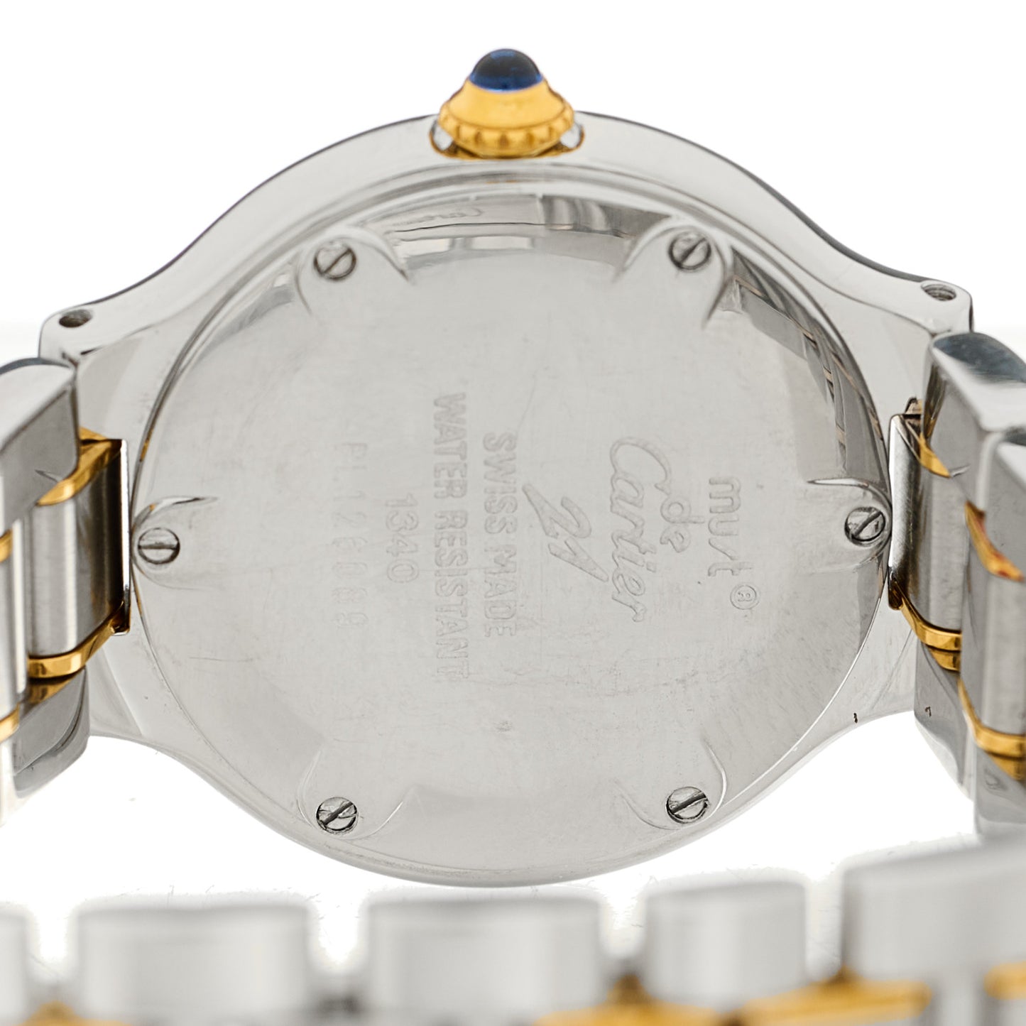 Stainless Steel 18K Yellow Gold 28mm Must de 21 Quartz Watch