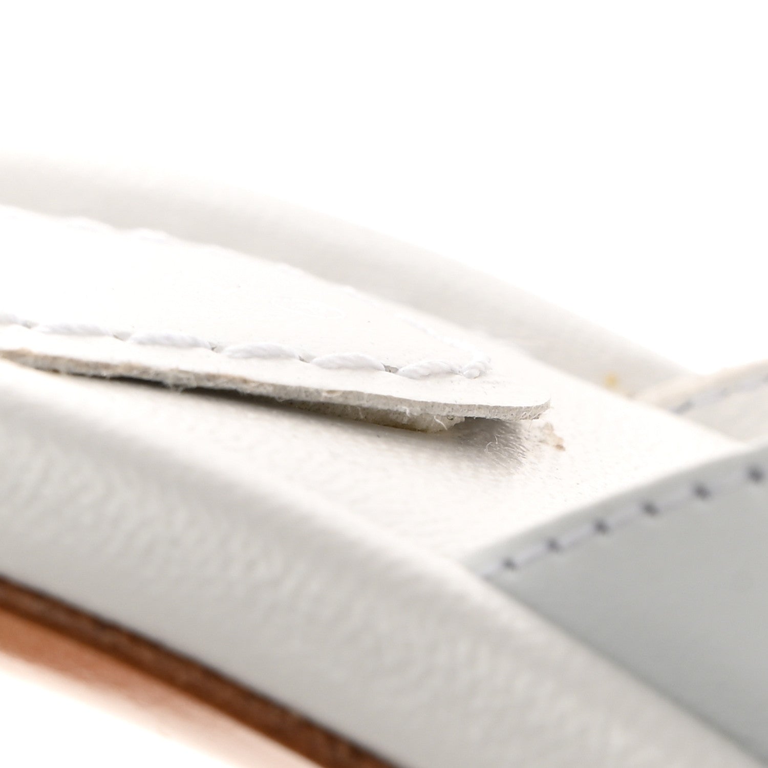 Louis Vuitton Calfskin Signature Thong Sandal 37.5 White 9 of 11