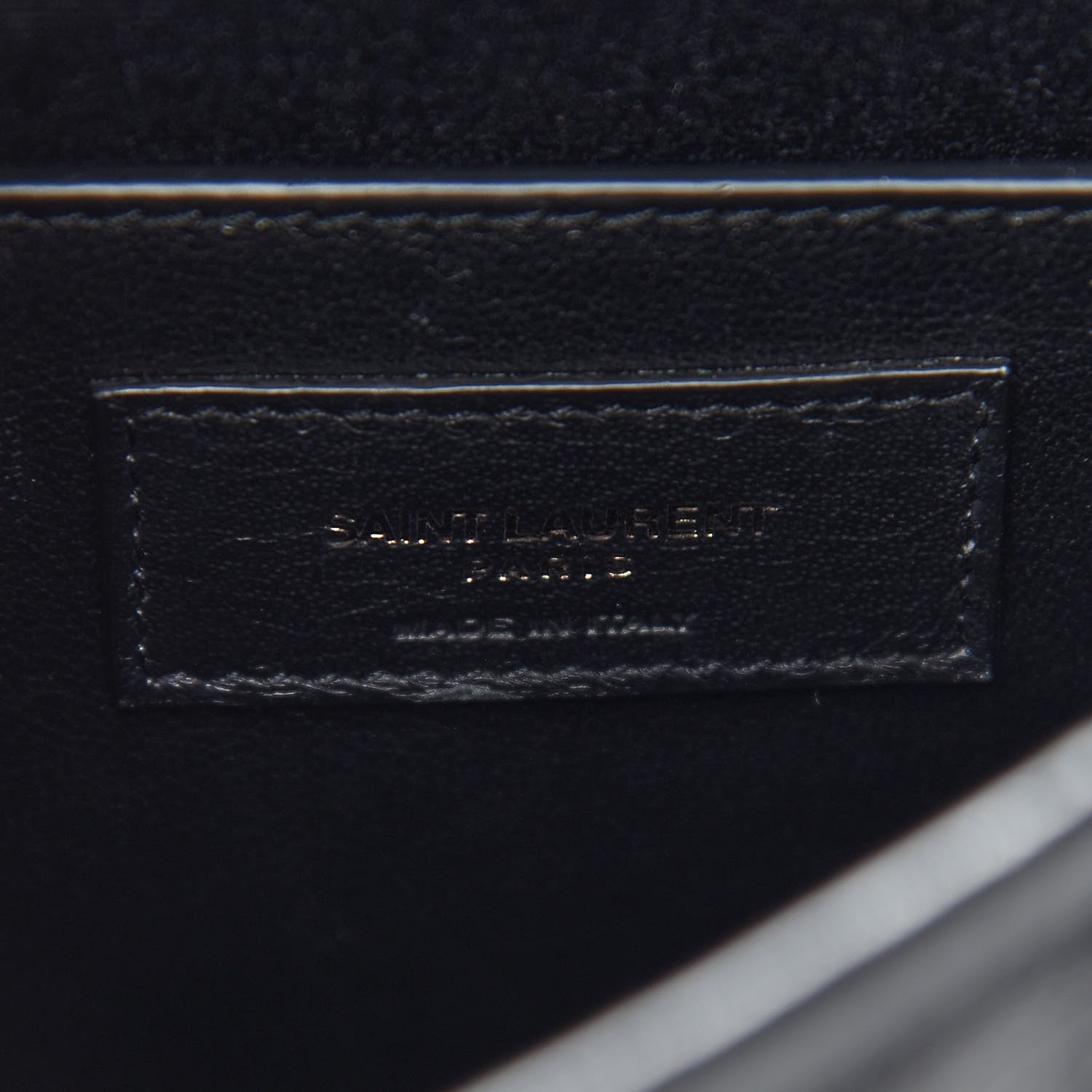 Saint Laurent Crinkled Calfskin Matelasse Monogram Baby Niki Chain Satchel Black 6 of 8