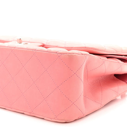 Chanel Lambskin Quilted Jumbo Double Flap Pink 11 of 15