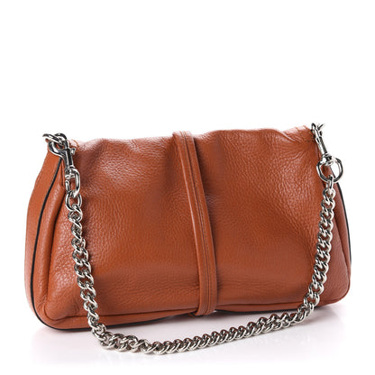 Gucci Calfskin Bamboo Croisette Evening Bag Orange 3 of 11
