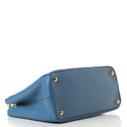Prada Saffiano Mini Galleria Double Zip Tote Cobalto 4 of 21