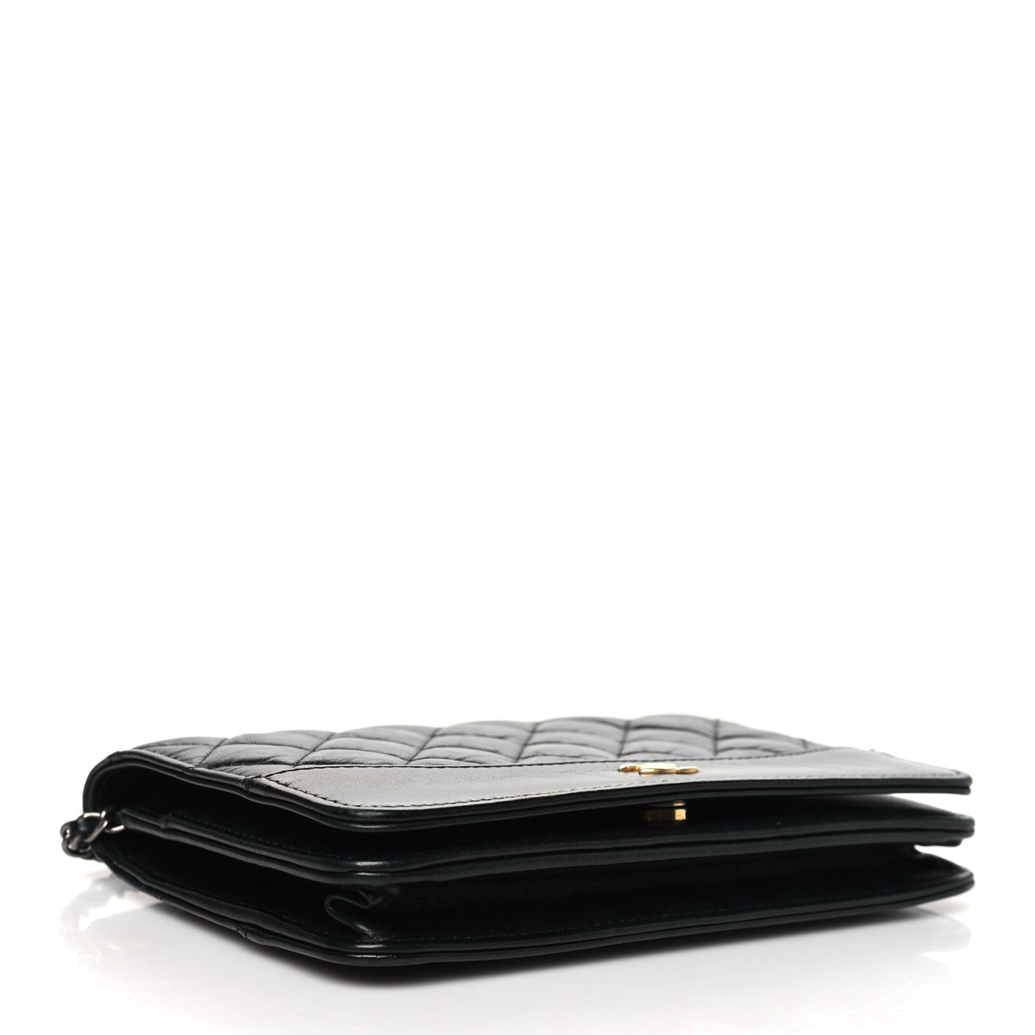 Chanel Aged Calfskin Quilted Gabrielle Wallet On Chain WOC Black 4 of 11