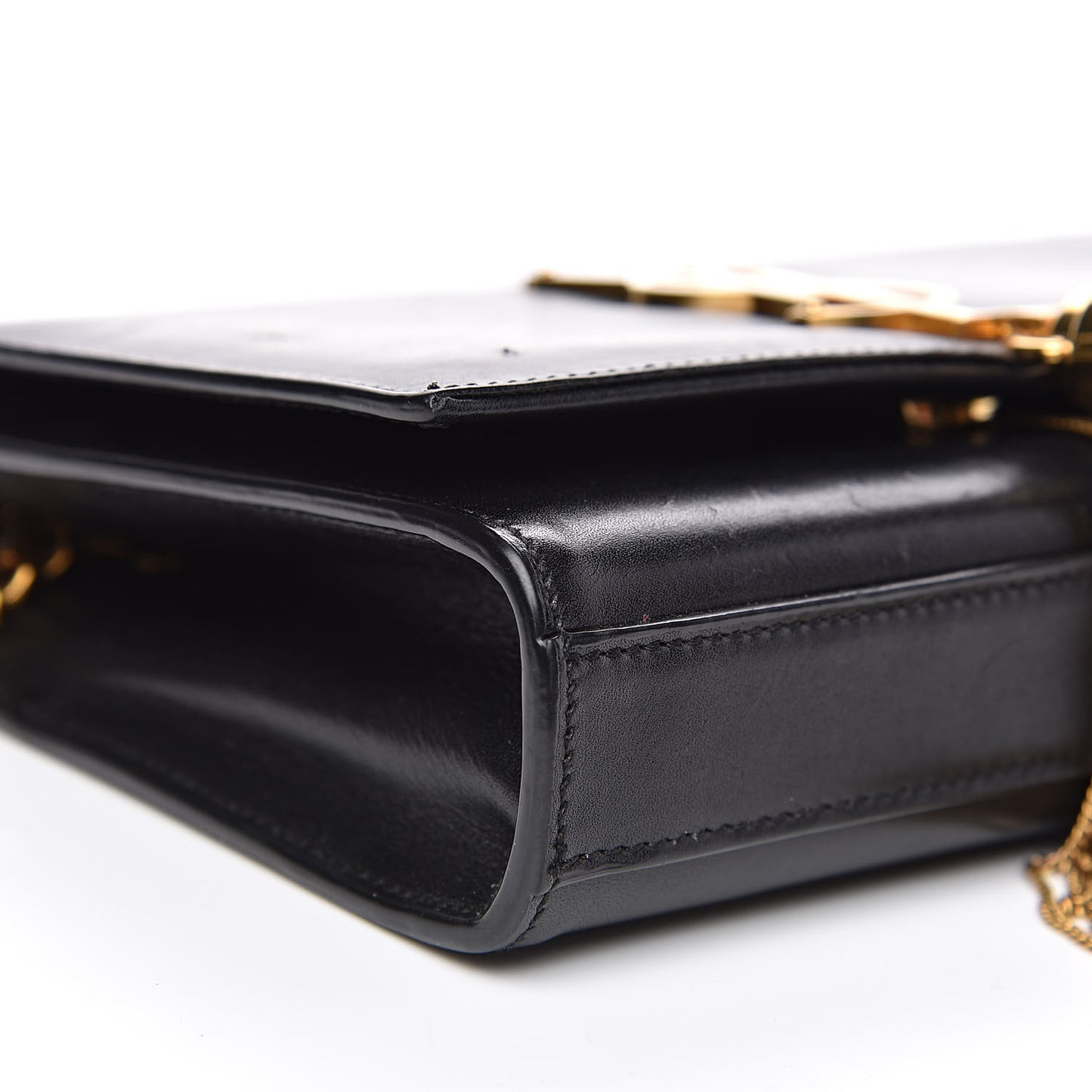 Calfskin Small Classic Monogram Kate Tassel Satchel Black