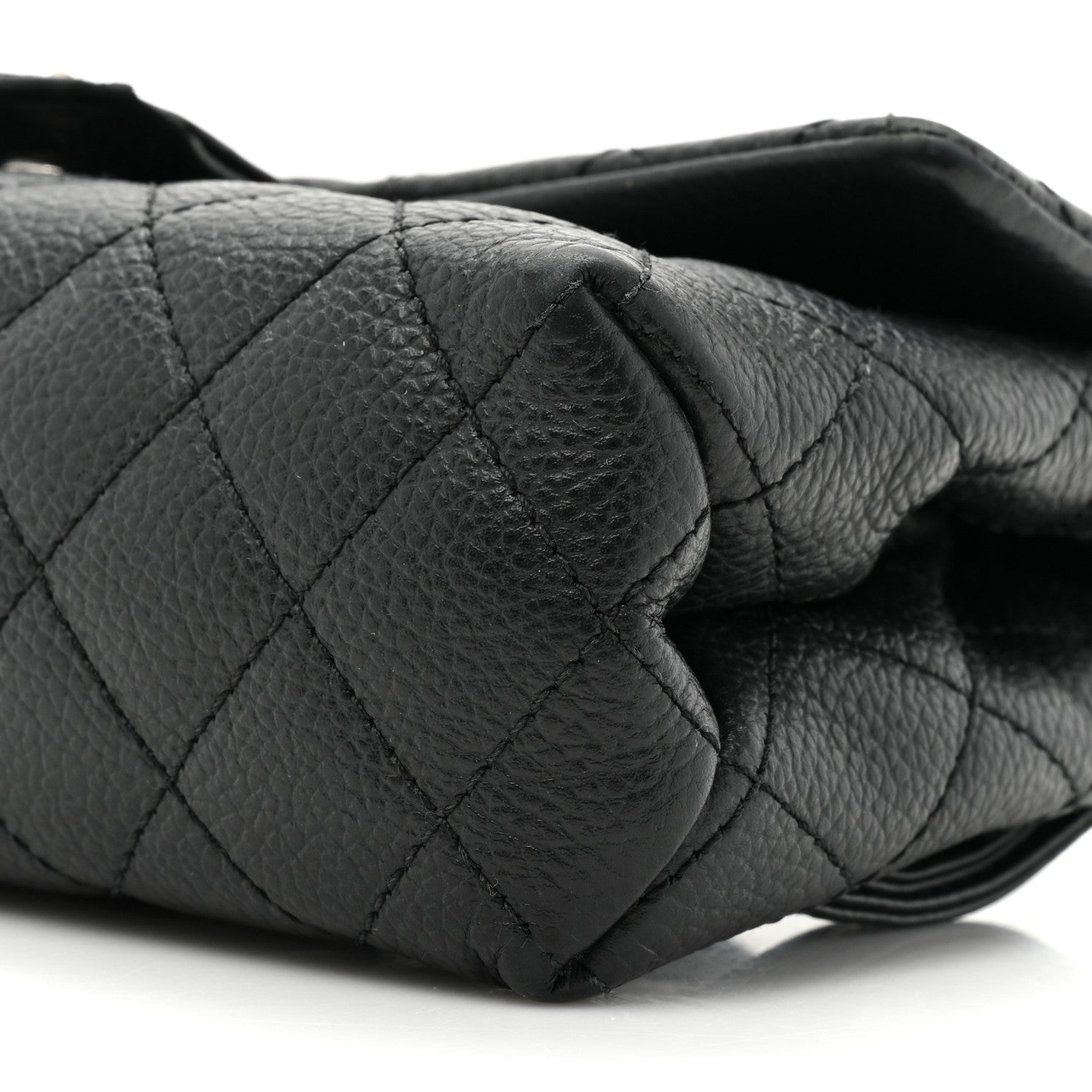 Chanel Grained Calfskin Quilted 2.55 Reissue Flap Belt Bag Clutch Black 8 of 16
