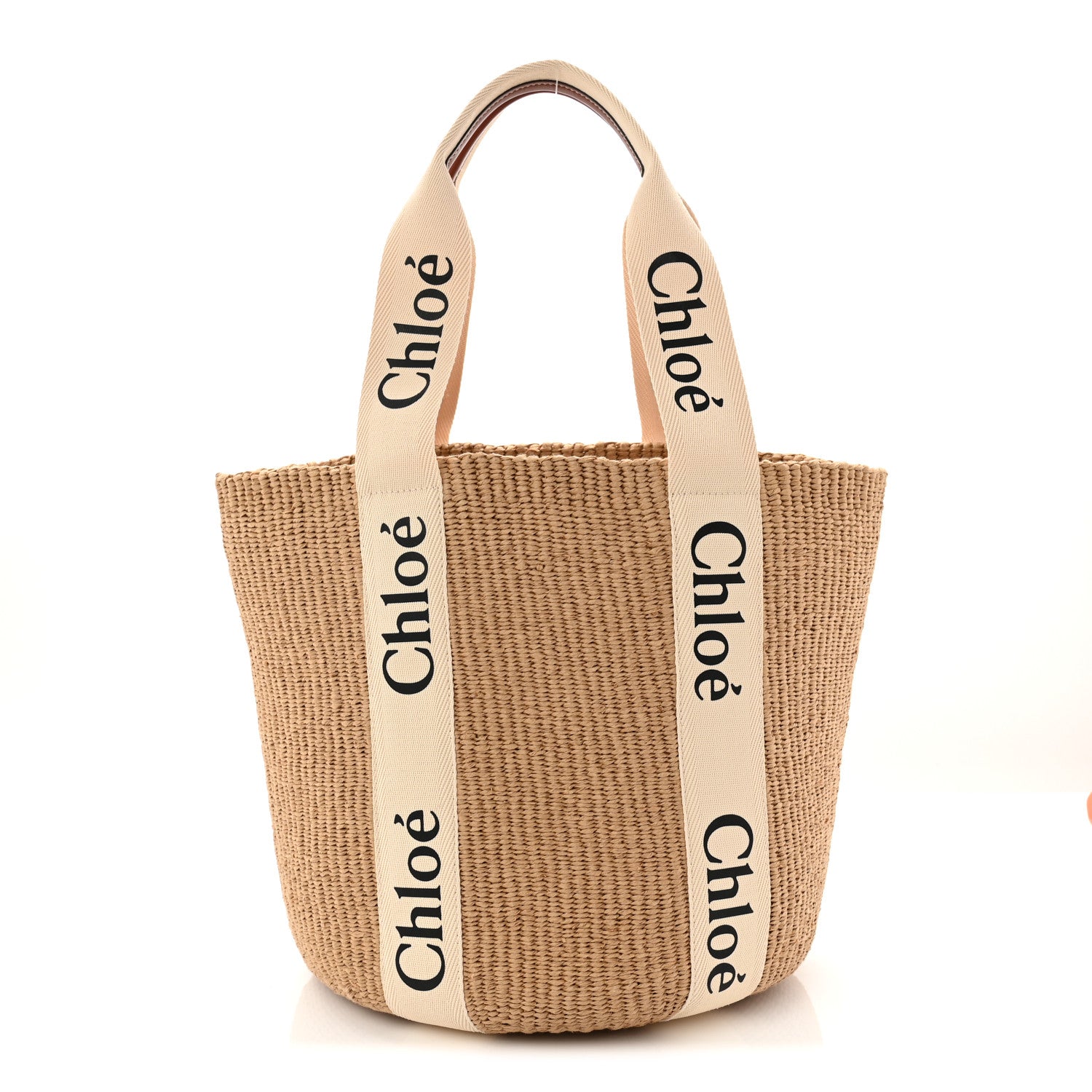 Chloe Raffia Large Woody Tote White 1 of 10