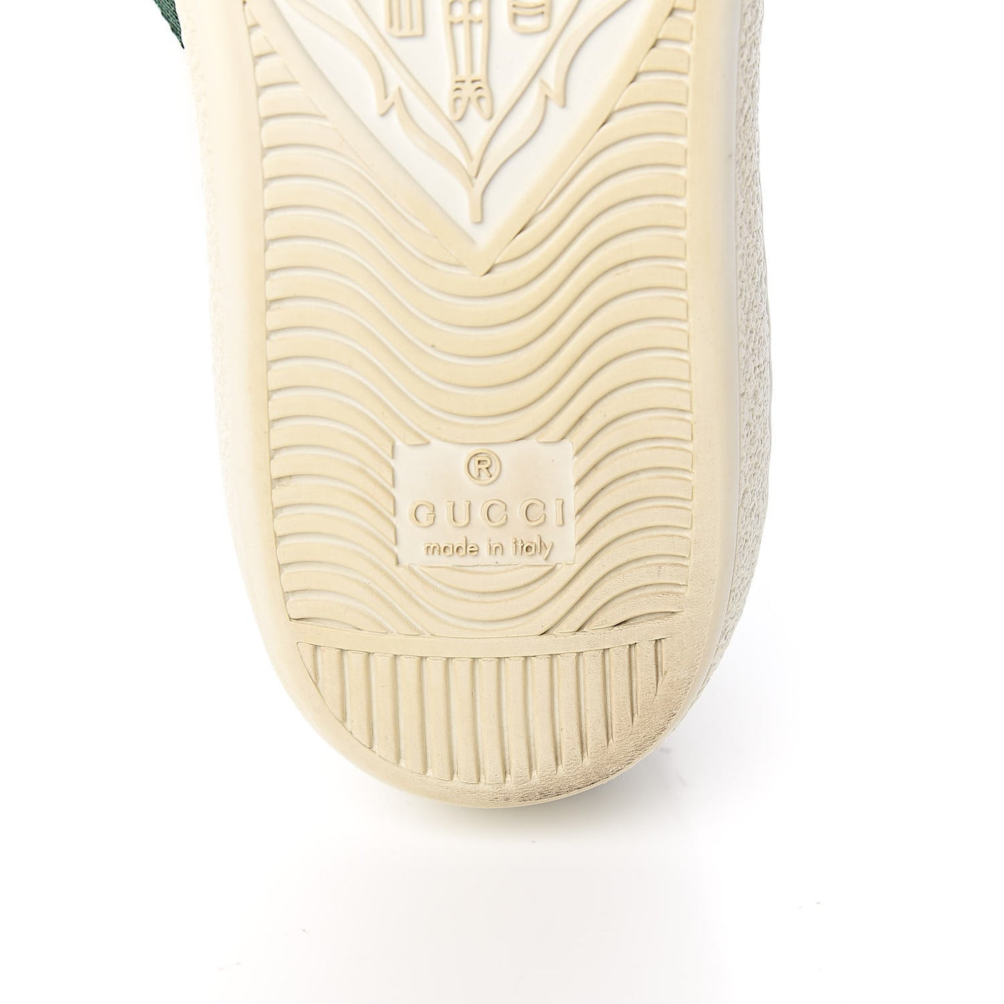 Calfskin Crocodile Web Ace Sneakers 36.5 White Green