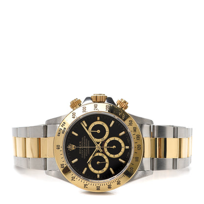 Rolex Stainless Steel 18K Yellow Gold 40mm Cosmograph Daytona Zenith Inverted 6 Watch Black 16523 2 of 5
