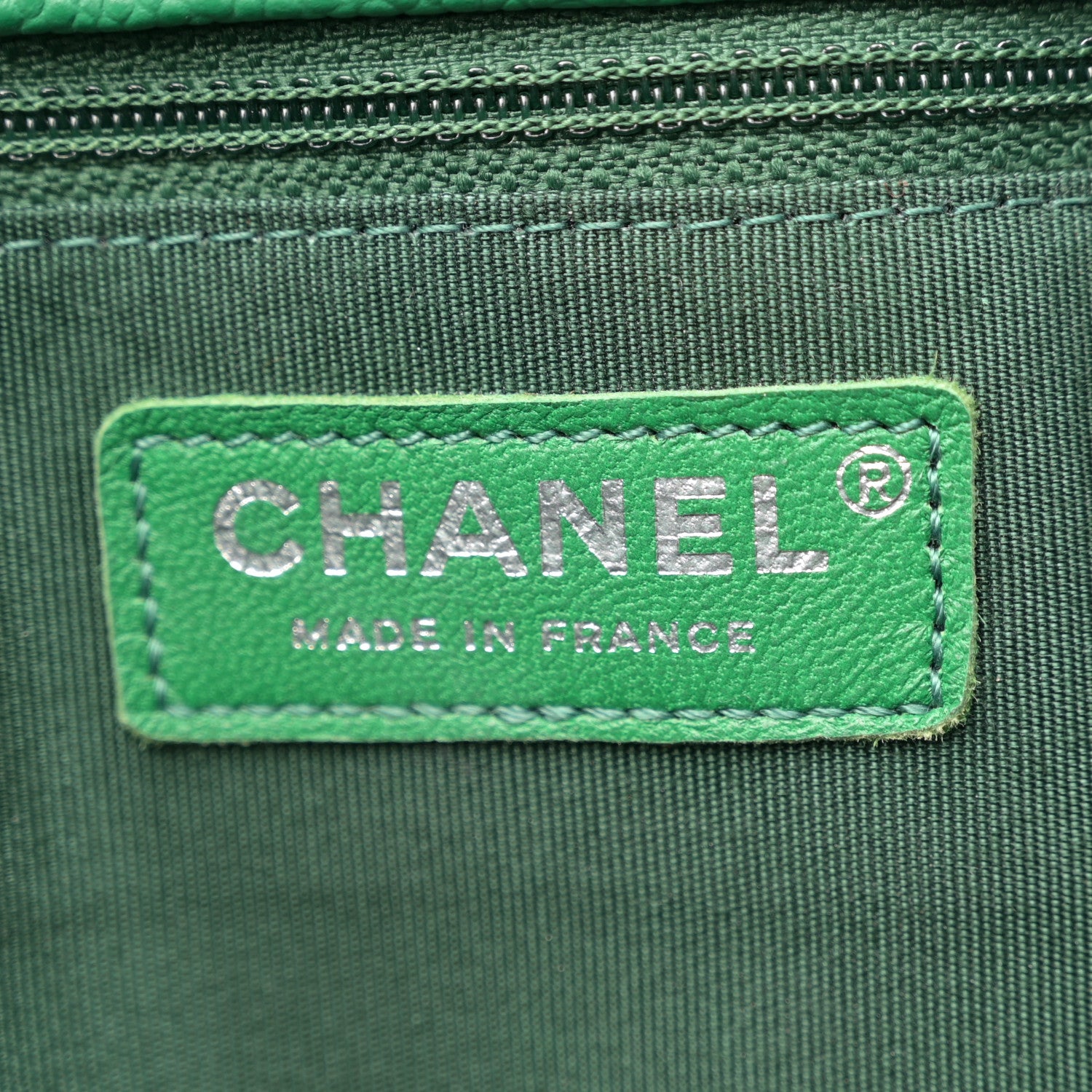 Chanel Caviar Quilted Large Classic Shopping Tote Green 6 of 10