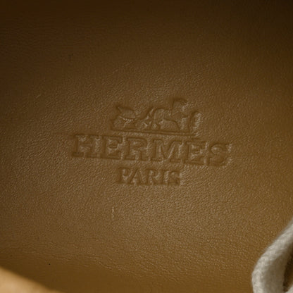 Hermes Canvas Calfskin Womens Voltage Sneakers 38.5 Prunoir Naturel 7 of 10