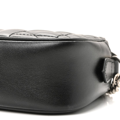 Gucci Calfskin Matelasse Aria Mini GG Marmont Chain Shoulder Bag Black 10 of 10