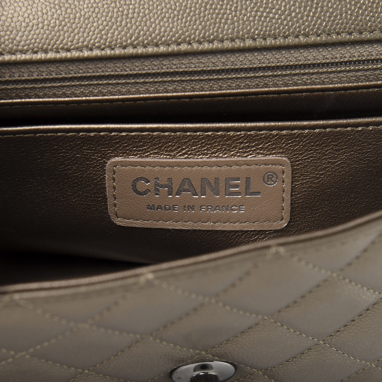 Chanel Iridescent Caviar Quilted Mini Rectangular Flap Bronze 6 of 11