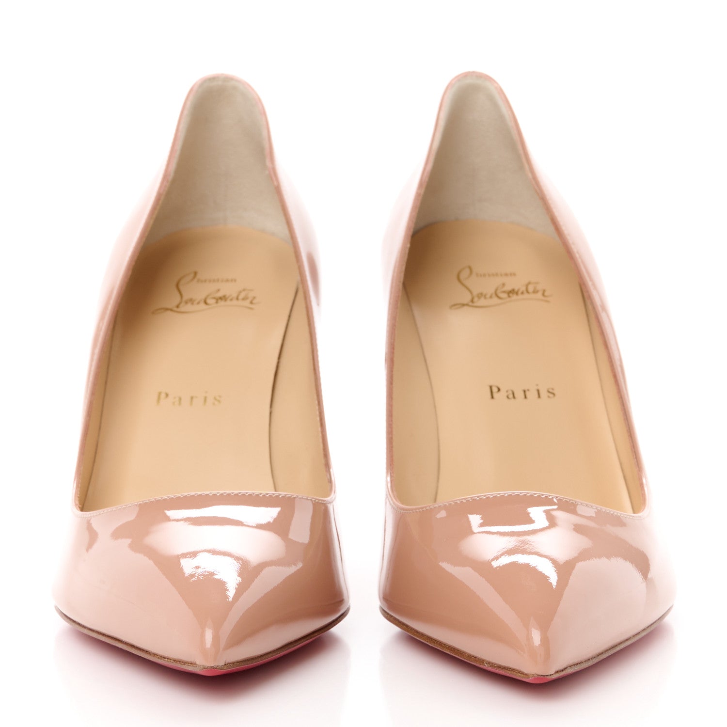 Christian Louboutin Patent Pigalle 85 Pumps 39 Nude 2 of 8