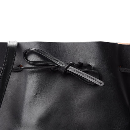 Mansur Gavriel Vegetable Tanned Calfskin Bucket Bag Black Ballerina 10 of 10