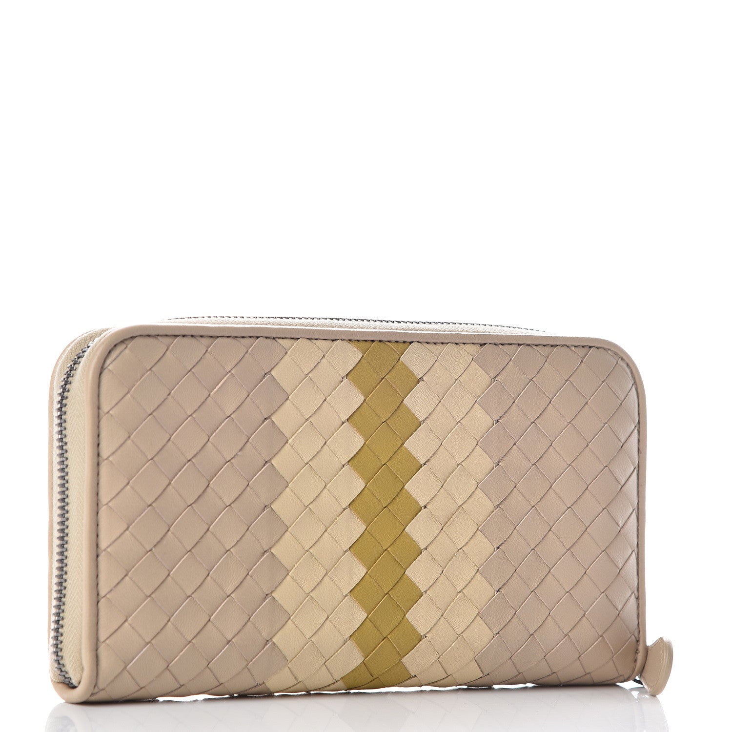 Bottega Veneta Nappa Intrecciato Zip Around Wallet Mink Multicolor 3 of 10