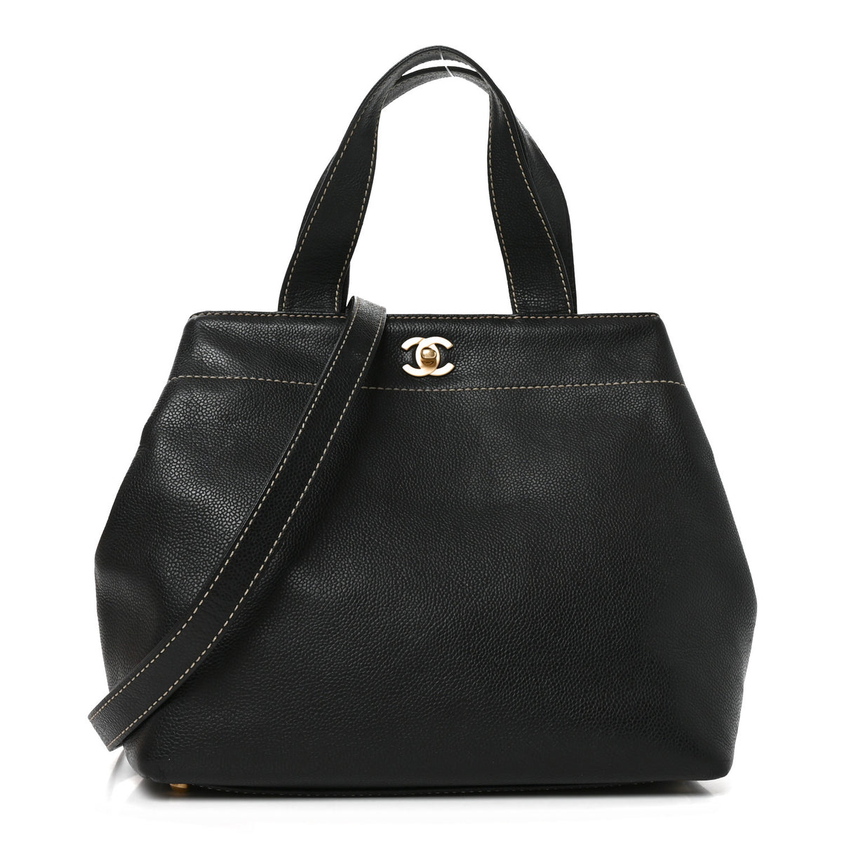 Caviar Shopping Tote Black