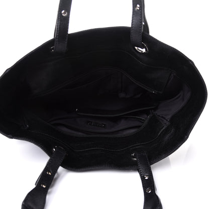 Chanel Coated Canvas Quilted Large Paris Biarritz Tote Black 6 of 16