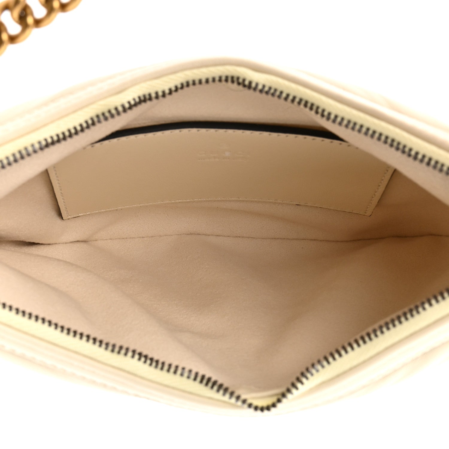 Gucci Calfskin Matelasse GG Marmont Half Moon Hobo White 5 of 10