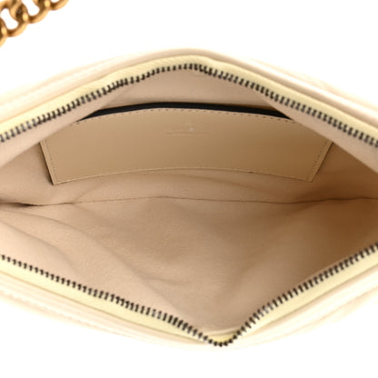 Gucci Calfskin Matelasse GG Marmont Half Moon Hobo White 5 of 10